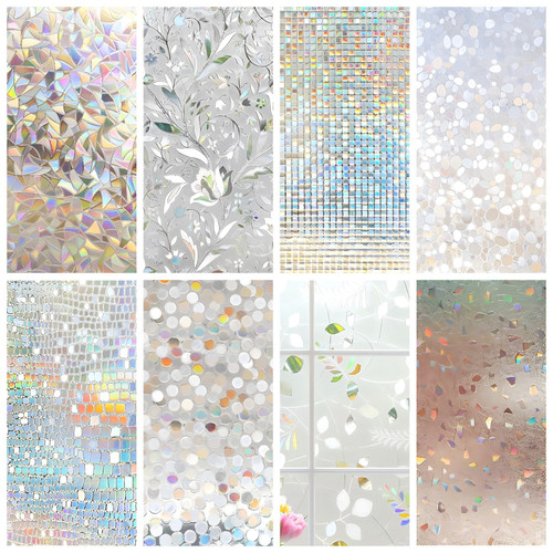 Rainbow frosted window - rainbow,