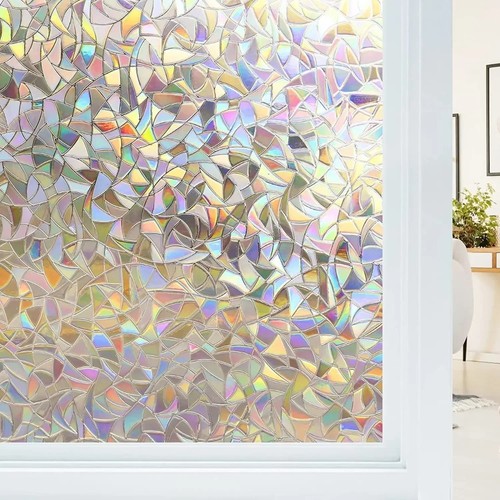 Rainbow frosted window film - window,