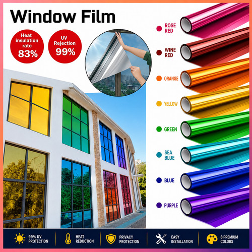 Rainbow window film privacy - window,