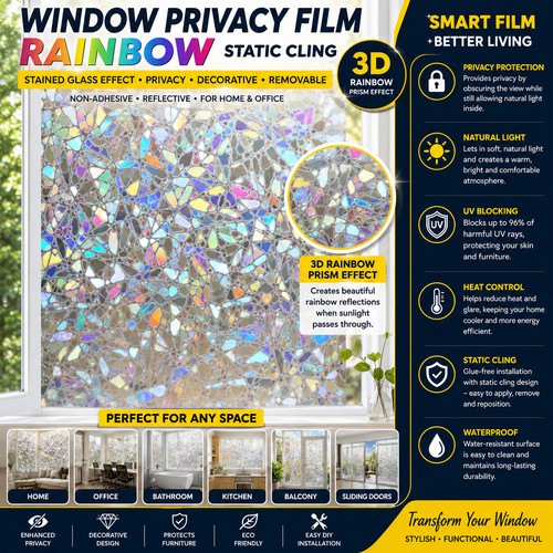 Window privacy film rainbow - film,
